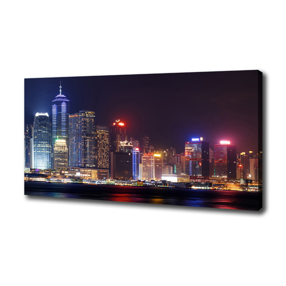 Canvas wall art Hong Kong at night