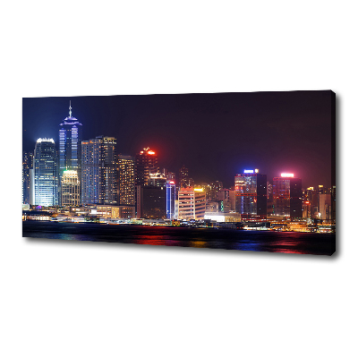 Canvas wall art Hong Kong at night