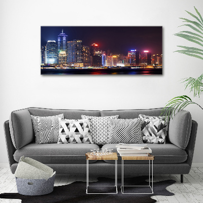 Canvas wall art Hong Kong at night