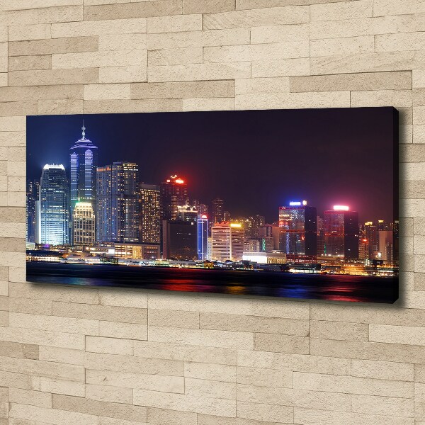 Canvas wall art Hong Kong at night