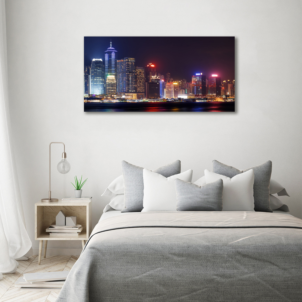 Canvas wall art Hong Kong at night