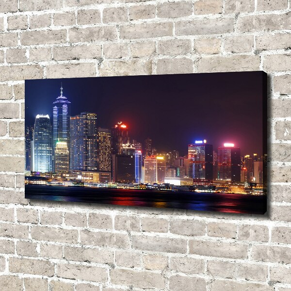 Canvas wall art Hong Kong at night