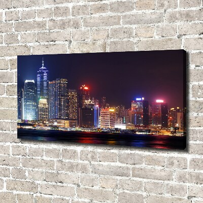 Canvas wall art Hong Kong at night