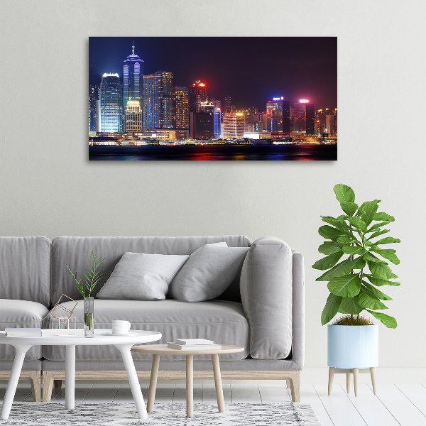 Canvas wall art Hong Kong at night