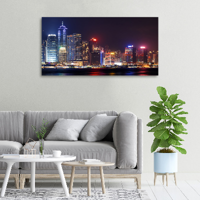 Canvas wall art Hong Kong at night