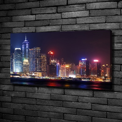 Canvas wall art Hong Kong at night