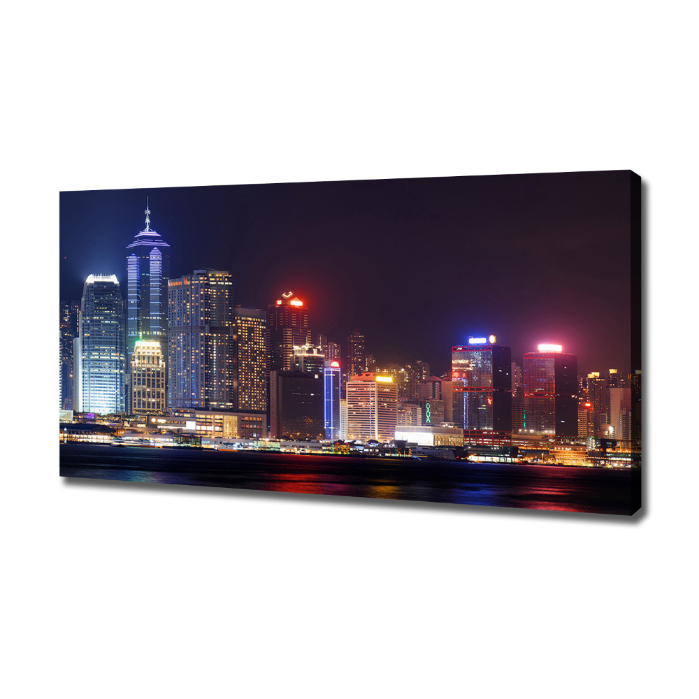 Canvas wall art Hong Kong at night