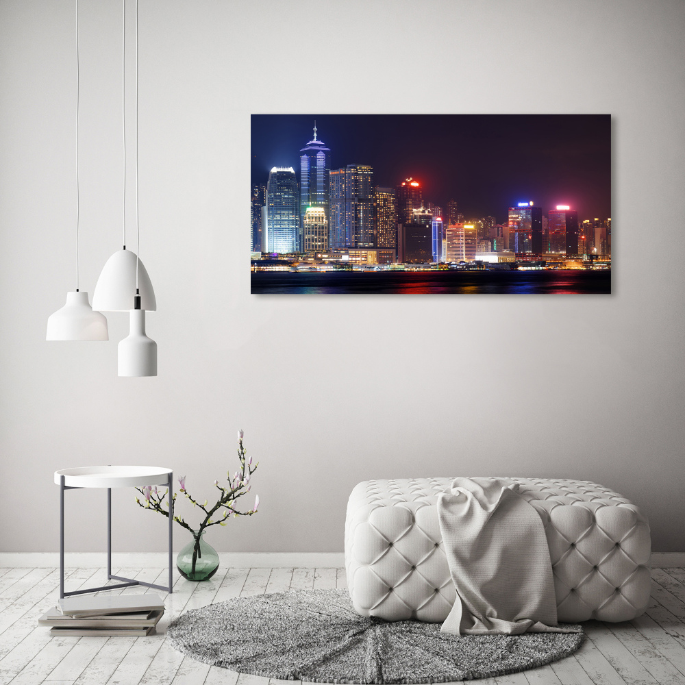 Canvas wall art Hong Kong at night