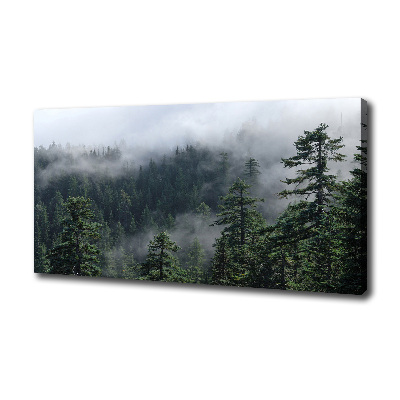 Canvas wall art Forest fog