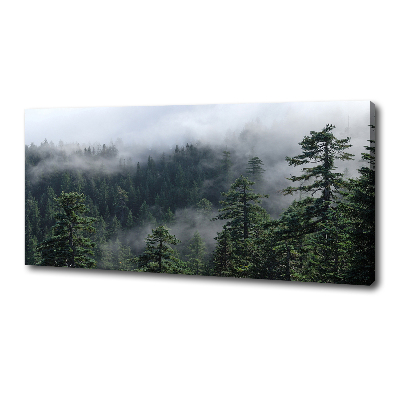 Canvas wall art Forest fog