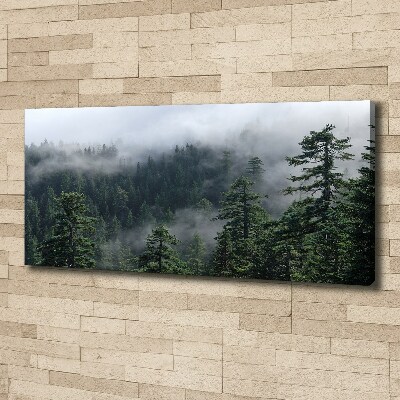 Canvas wall art Forest fog