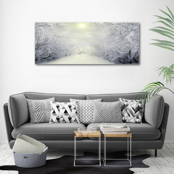 Canvas wall art A beautiful forest in winter