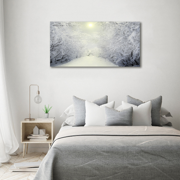 Canvas wall art A beautiful forest in winter