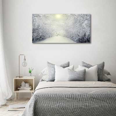 Canvas wall art A beautiful forest in winter