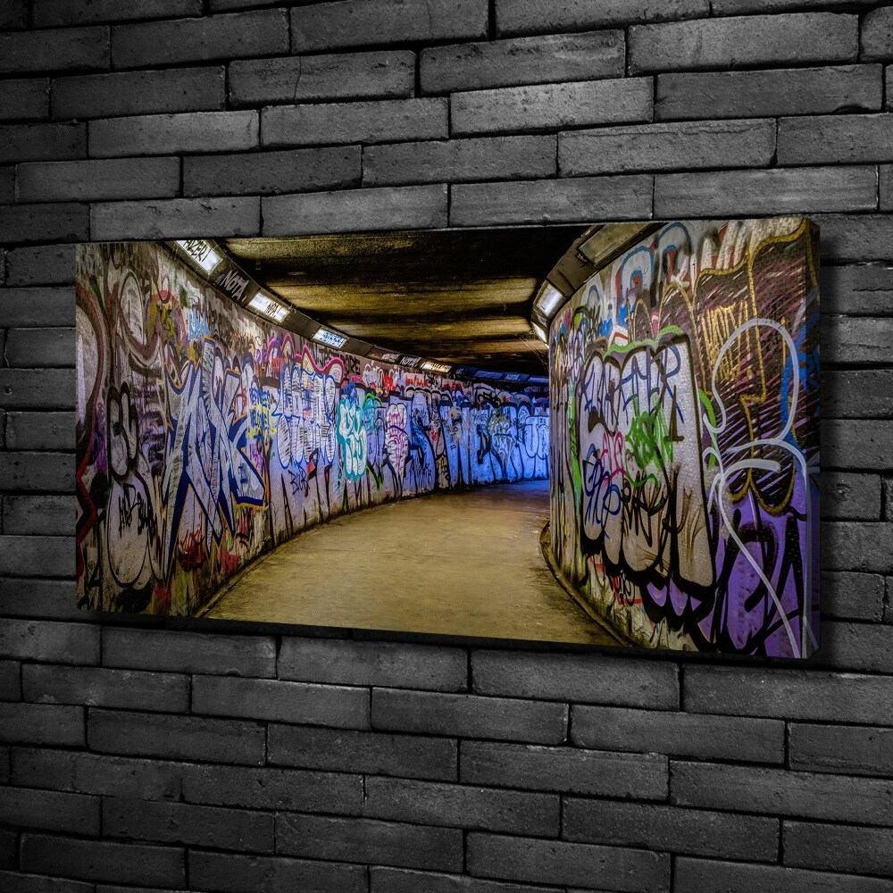 Canvas wall art Graffiti in the subway