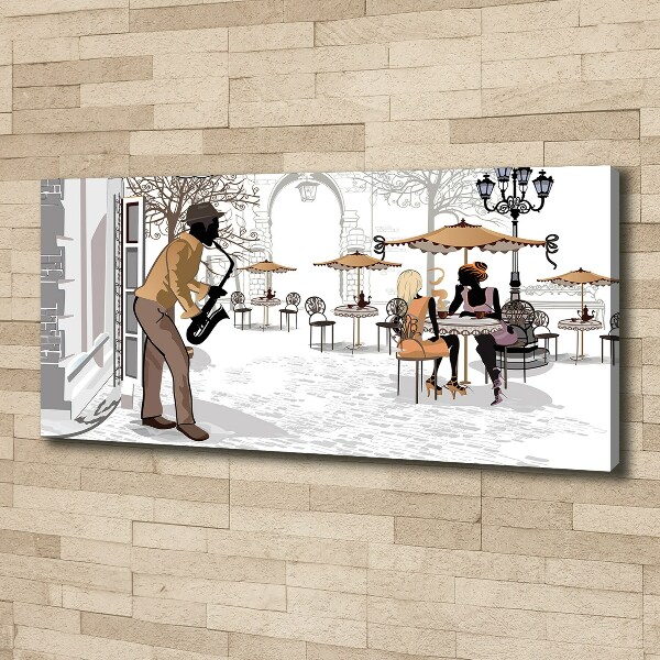 Canvas wall art Street musician