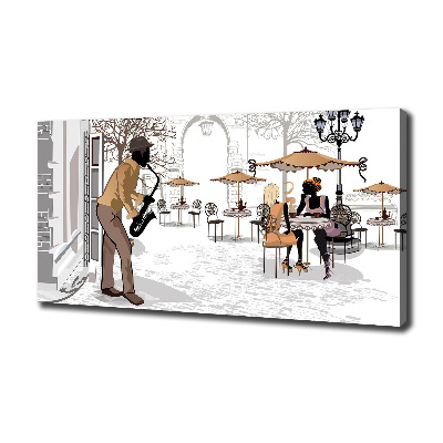 Canvas wall art Street musician