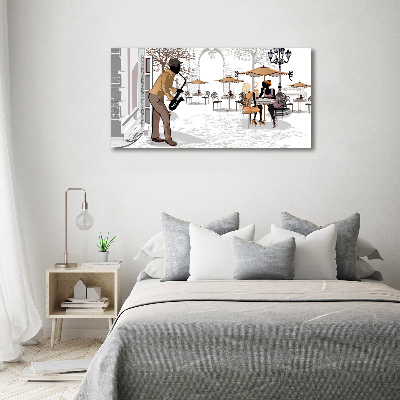 Canvas wall art Street musician