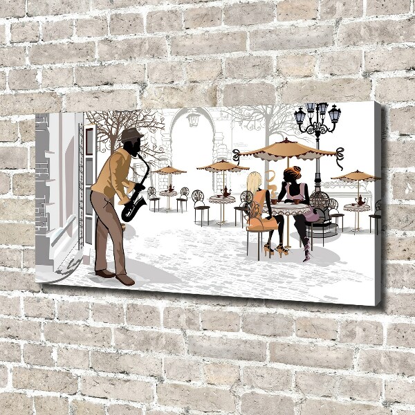 Canvas wall art Street musician