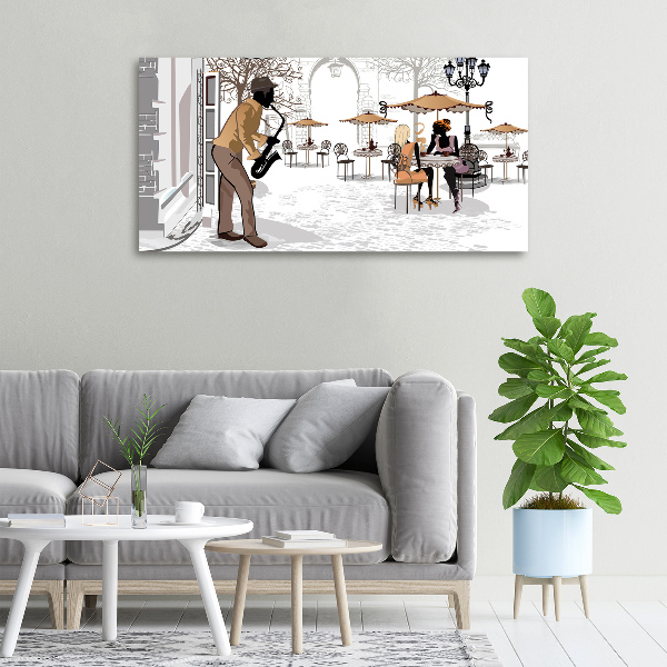 Canvas wall art Street musician