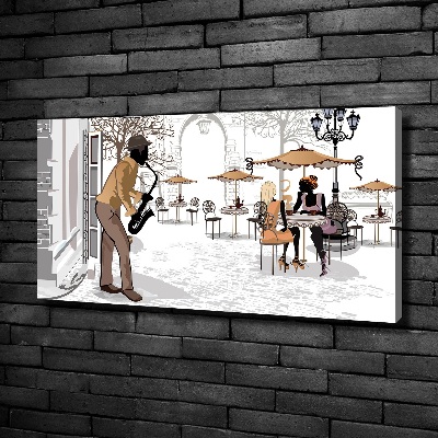 Canvas wall art Street musician