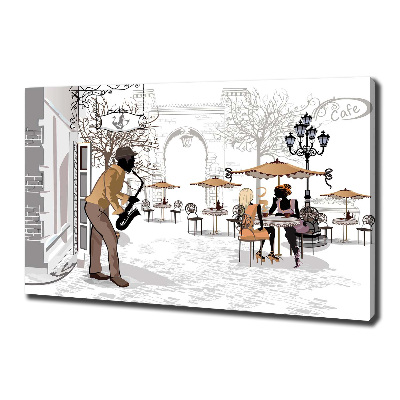 Canvas wall art Street musician