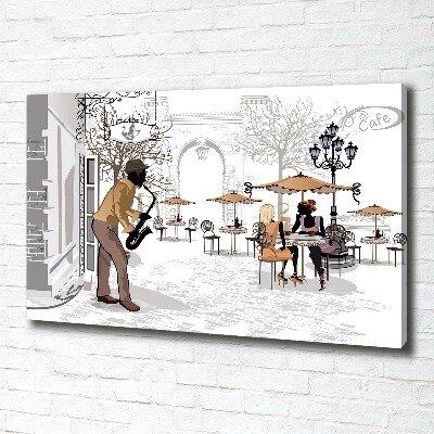 Canvas wall art Street musician