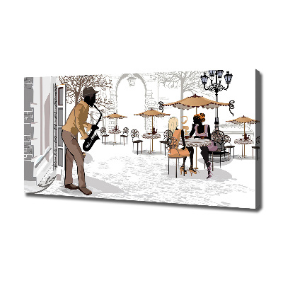 Canvas wall art Street musician