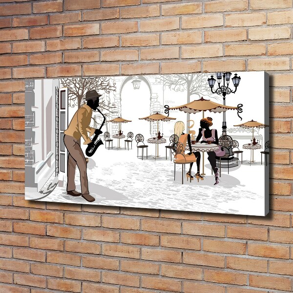 Canvas wall art Street musician