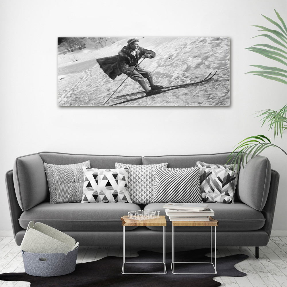 Canvas wall art Skier