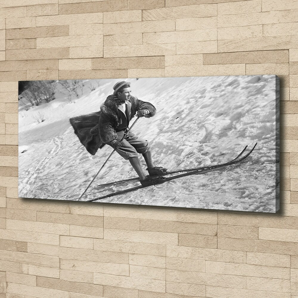 Canvas wall art Skier