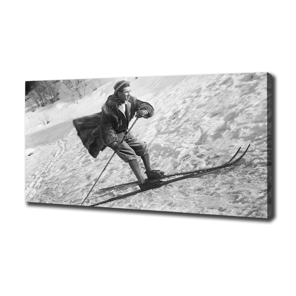 Canvas wall art Skier