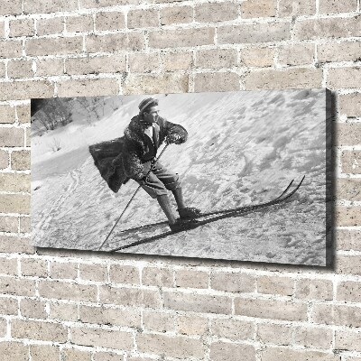 Canvas wall art Skier