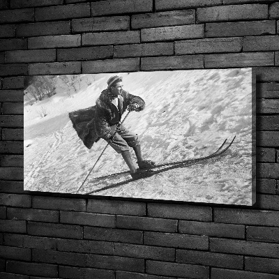 Canvas wall art Skier