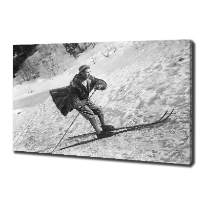 Canvas wall art Skier