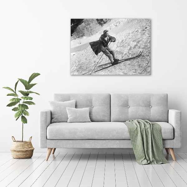 Canvas wall art Skier