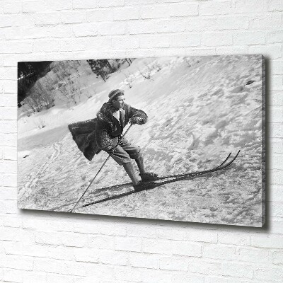 Canvas wall art Skier