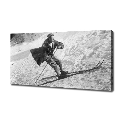 Canvas wall art Skier