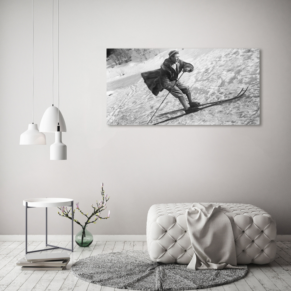 Canvas wall art Skier