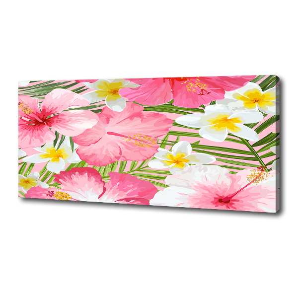 Canvas wall art Tropical flowers