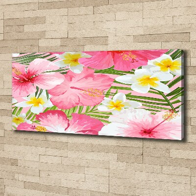 Canvas wall art Tropical flowers