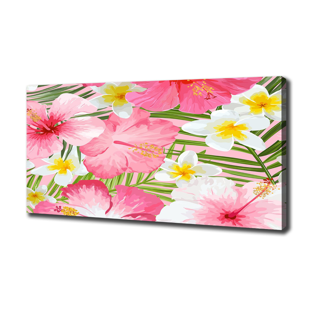 Canvas wall art Tropical flowers