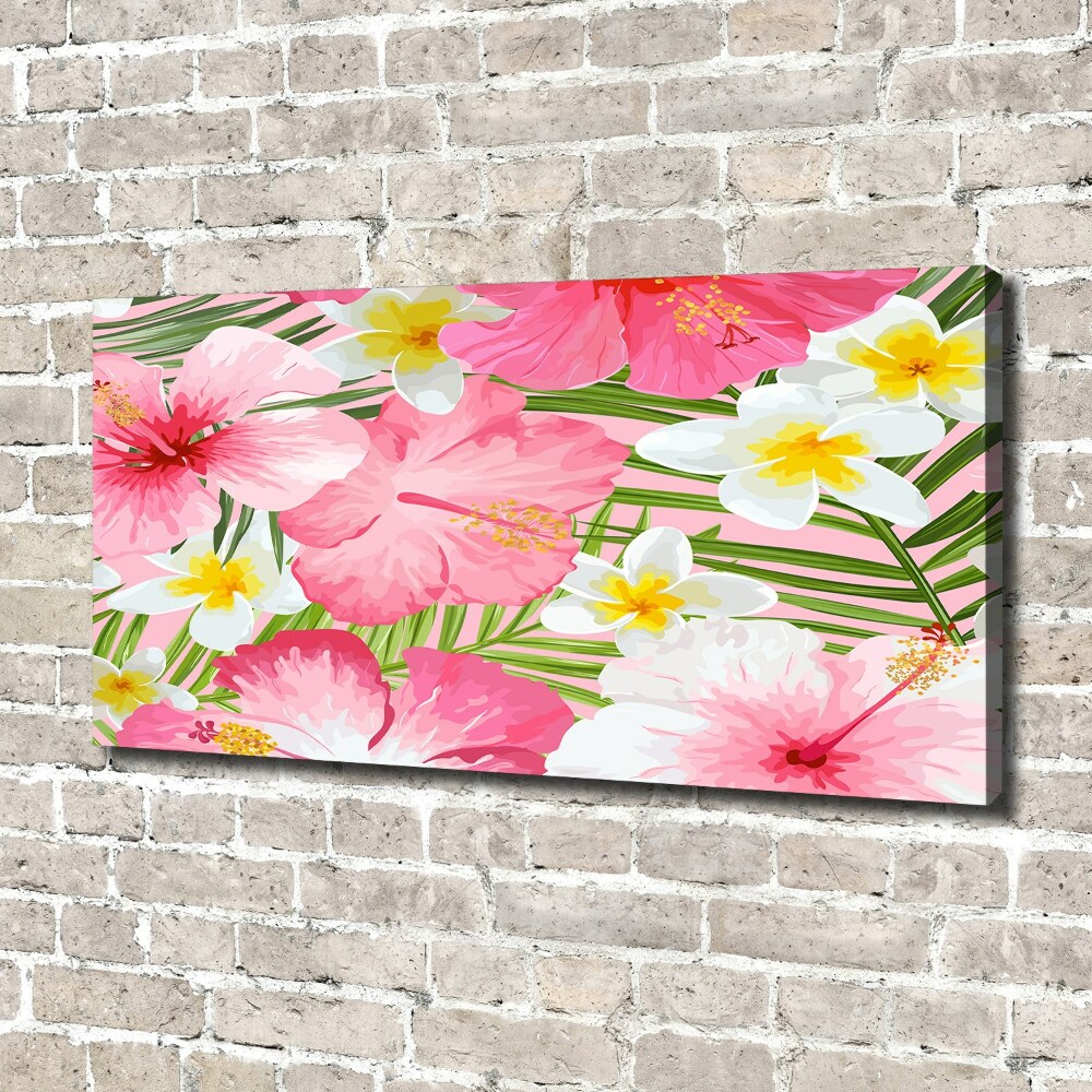 Canvas wall art Tropical flowers