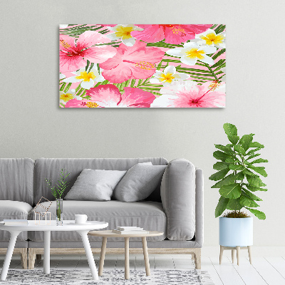 Canvas wall art Tropical flowers