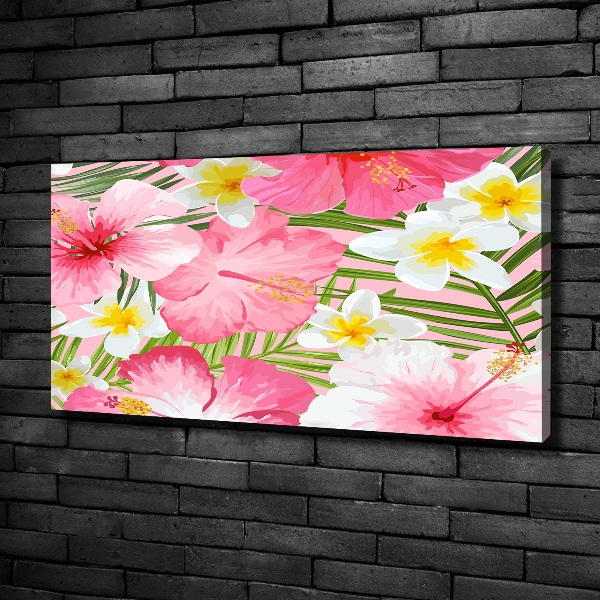 Canvas wall art Tropical flowers