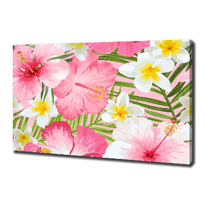 Canvas wall art Tropical flowers