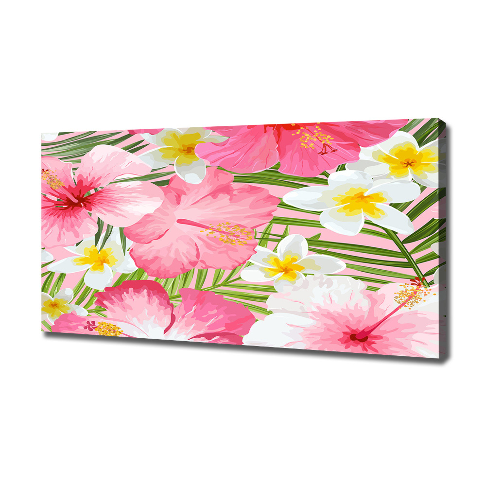 Canvas wall art Tropical flowers