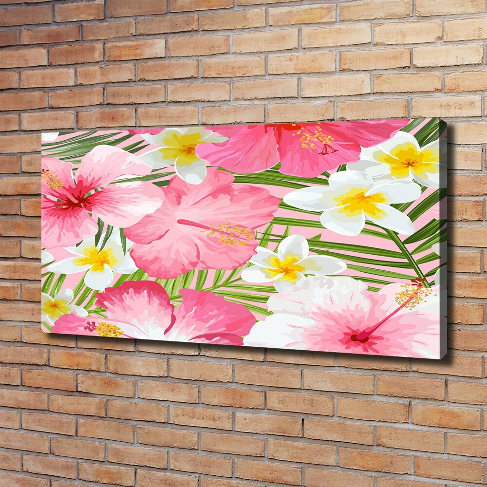 Canvas wall art Tropical flowers