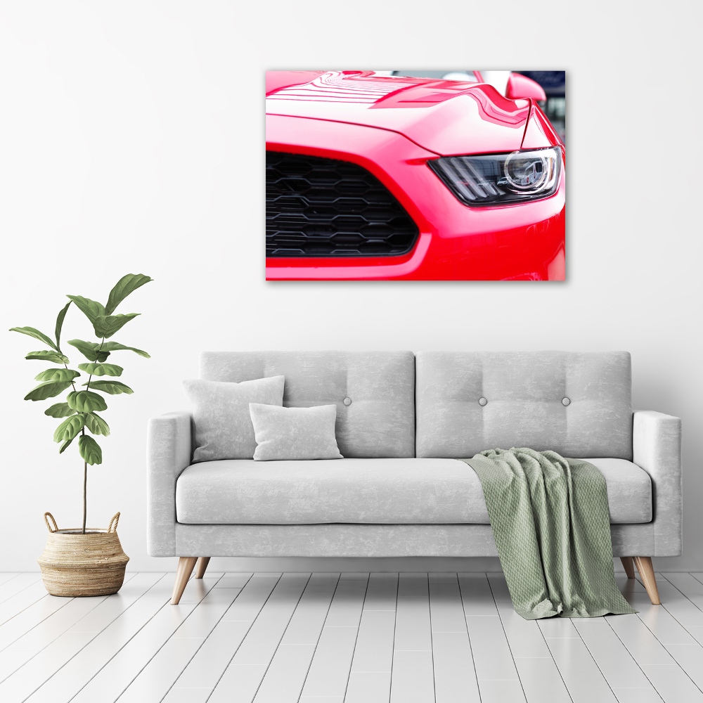 Canvas wall art Red Mustang