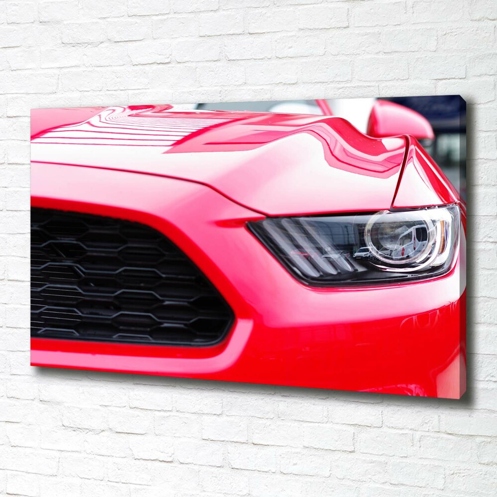 Canvas wall art Red Mustang